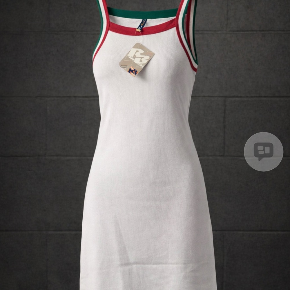 Raw Blue Made In Korea Rib Sundress XL Mexico edt NWT Y2K Boutique Rare DS